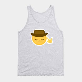 Sad Cowboy Emoji Tank Top